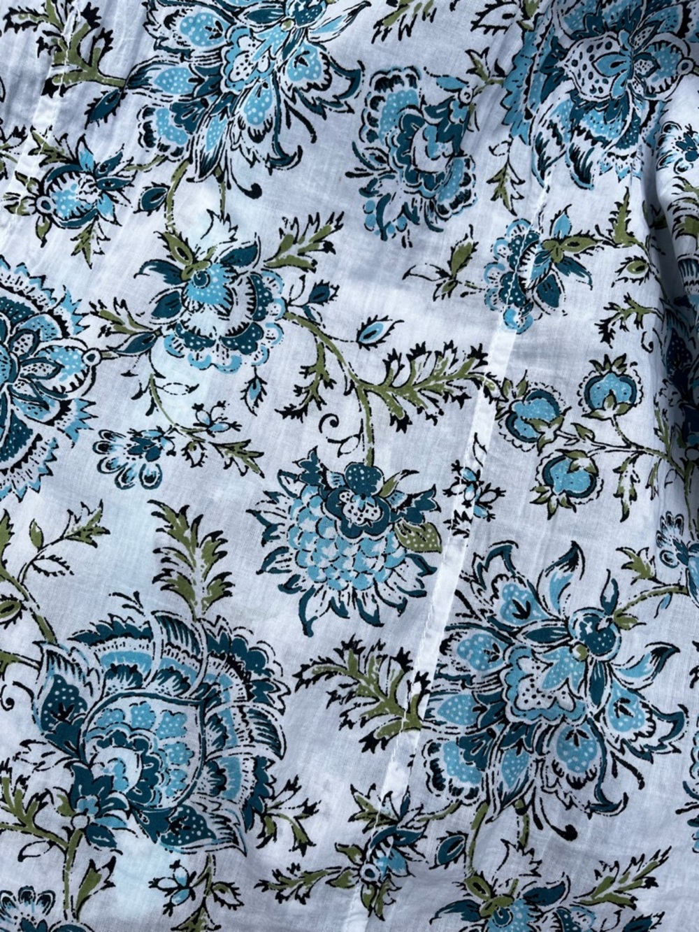 Cino Blue Floral Button-up Bohemian Vibrant Beach Holiday Maximalism Shirt XL - Picture 10 of 16